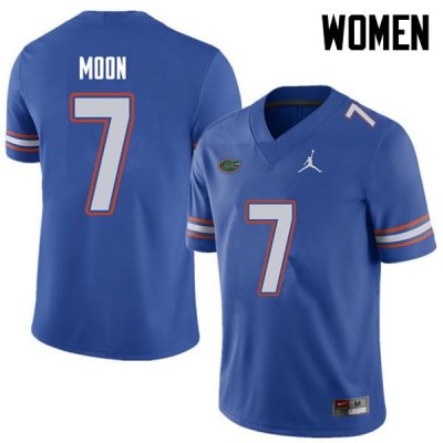 Women's Florida Gators #7 Jeremiah Moon NCAA Jordan Brand Royal Authentic Stitched College Football Jersey VRZ4862SD